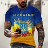 Men's T-Shirts Vintage 3D Printed T-Shirts for Men Ukrainian T Shirt Men Clothing Flag Short Sleeves Summer O-Neck Harajuku Top Stranger Things T230103