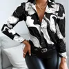 2023 Spring vrouwen met lange mouw shirt nieuw bedrukte blouses designer tops plus maat 3xl