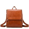 8A Double Shoulder Backpack mens women leather Backpack three colors black red brown seasonal fashion designer backpacks