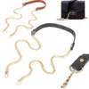120cm Chain Bag Straps Replacement Shoulder Belts Gold Long Leather Purse Strap Handles for Handbags Belt Bag Parts Black Brown280O