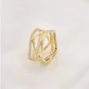 Anel de linha de redemoinho em ouro amarelo com caixa original para Pandora autêntica jóias de festa de casamento de prata esterlina para mulheres meninas CZ Diamond namorada anéis de presente