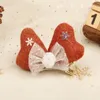 Nouvelles décorations de Noël Pince à cheveux avec nœud en feutre Accessoires photo pour adultes et enfants Ornements de cheveux RRD181