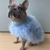 Evcil hayvanlar peluş sweater tişörtlü köpek giyim moda evcil örgü kazaklar yumuşak sıcak köpekler sweatshirt iki renk