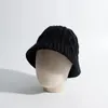 Boinas 2023 Panamá cálido invierno sombrero de cubo para mujer para adolescentes fieltro lana chica Sautumn y moda gorra negra de Hip Hop