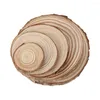 Table Mats 1PC Natural Wood Round Coasters Wooden Mug Mat Decoration Cup Pad Tea Coffee Holder Household Kitchen DIY Accessaries