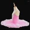 Trajes de desgaste do palco de balé rosa derramar mantos Princesse tutu enche Petit fantasia Danse en forme cygne 2023-110