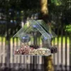 Autres fournitures pour oiseaux mangeoire acrylique Transparent fenêtre plateau maison Pet ventouse Type d'installation