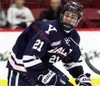 College Hockey Wears Custom College Stitched Yale Hockey Jersey 8 Ryan Conroy 9 Henry Wagner 10 Reilly Connors Niklas Allain Ryan Stevens Teddy Wooding Ian