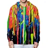 Hoodies masculinos gradiente colorido 3D Pullover impresso Homens Mulheres com capuz Sweatshirts Capuz de mangas compridas