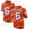 American College Football Wear Clemson Tigers #6 DeAndre Hopkins 2 Mackensie Alexander Sammy Watkins 13 Adam Humphries 28 CJ Spiller Purple White Orange Retired Jer