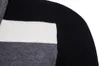 남자 스웨터 YM083 고품질의 남자 니트웨어 색상 일치 스트라이프 v- 넥 가짜 가디건 스웨터