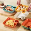 Plates Plate Dish Dumplings Bowl Sushi With Sauce Dessert Fruit Tray Separation Dinner Tools Kitchen Tableware