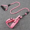 Dog Collars Leash And Cotton Two-color Round Rope Towing Cat Pet Supplies Chest Back