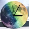 Orologi da parete 3D Romantico Luna Orologio fluorescente Decorazione Creativa Muta per Soggiorno Camera da letto Rimovibile Bagliore scuro 30 cm