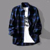 Men's Jackets Men Autumn Shirt Trendy Buttons Cardigan Coat Casual Color Matching For Daily Wear