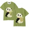 قمصان الرجال الجديدة Panda 3D Print Thirts لطيفة حيوانات الشوارع للرجال النساء الموضة ذات الحجم الكبير Harajuku Kids Tees Tops Boy Girl Clothing T230103