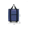 Sacs de rangement sac à bagages pliant grande capacité 360 ° universel roue étanche Oxford tissu Portable sac à dos avec 4 roues