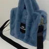 Totes Luxury Designer Fauxe Fur Sate Mag для женских сумочек Осень Зимние плюшевые плеч