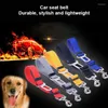 Hundhalsar Pet Car Traction säkerhetsbälte Infällbar nylon Harness Lead Clip Exklusiv Bekväm bettbeständig Easy Clean Supplies