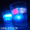 Flash Ice Cube Led Color Luminous in Water Nightlight Party Wedding Decoração de Natal Fornecimento de água LED ativada por Cubos de gelo 960pcs