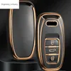 جديد TPU 6D Plating Car Remote Smart Key Cover Shell لـ Audi A1 A3 A4 A5 A6 A7 A8 Quattro Q3 Q5 Q7 2009-2015