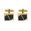 Classical French Cufflink Designer Man Alloy Enamel Woman Cufflinks 18k Gold Plate Black Silver Square Circle Shirt Business Suit Wedding Jewelry Gift Mix Design