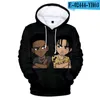 Erkek Hoodies Tay-K Sweatshirts Harajuku Sonbahar 3D Karikatür 2023 Glack Hoodie Blood Teenage Carewneck Moda Külotları Kaput