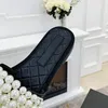 Fashion beaded flat slippers women's black and white