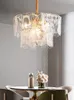 Lâmpadas pendentes Luminária de cobre de luxo leve Lâmpada francesa na sala de estar restaurante simples teto de quarto nórdico