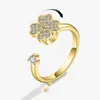 Кластерные кольца против стресса тревоги серебряный цветок 925 Женщины мужчины Spinner Fidget Vintage Gold Pare Anillos Ювелирные изделия