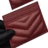 Modekaarthouders Caviar Woman Mini Wallet Designer Pure Color Echt lederen Pebble Textuur Luxe zwarte portefeuilles B10321L