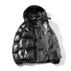 Vestes pour hommes hiver bouffant court mode à capuche pain coton rembourré tendance lâche brillant imperméable chaleur Parka veste 221231