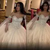 2023 Gorgeous Ballgown Wedding Dresses Bridal Gown Crystals Beaded Tulle Sweetheart Neckline Long Sleeves Lace Applique Custom Made Plus Size Vestido De Novia