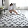 Mattor Nordiska slipsfärgade matta matt mjuk bomull alfombra grå tapis salong golvmatta plyschområde mattor för vardagsrum sovrum