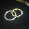 Hochzeit Ringe Luxus Weiß Zirkon Für Männer Frauen Inlay Kristall Cocktail Party frauen Ring Verlobung Braut Schmuck Geschenke