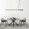 Pendant Lamps Nordic Minimalist Dining Chandelier LED Creative Geometry Long Line Hanging Lamp Livingroom Bar Coffee Shop Iron Art Fixtures