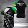 Herr t-shirts brasilianska armé herr t-shirt veteran tryck sommar o-hals kort ärm militär t shirt gata cool topp mäns stora storlek kläder t230103