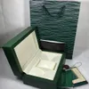 NUEVA FAMINA LUXURY Green Original Watch Box Designer Regalo Tarjetas de regalo y papeles en inglés Relojes de madera Cajas 0 8kg2922