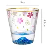 Verres à vin nouveauté Style japonais Fuji montagne tasse rose fleur de cerisier volcan verre Net eau rouge créatif fille coeur mignon