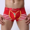 Underpants 클래식 섹시 격자 무늬 남성 복서 반바지 속옷 남자 수영복 U 볼록 파우치 복서 Homme 팬티