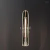 Pendant Lamps Post-modern Copper Light Luxury Crystal Bedside Chandelier American Style Simple Restaurant Bar Bathroom Bedroom Small