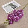 3D-Schmetterlings-Orchidee, 7 Köpfe/Bündel, künstliche Blumen, Heimdekoration, Wand- und Hochzeitsdekoration, Weihnachten, DIY, künstliche Phalaenopsis-Dekoration