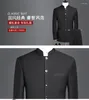 Erkek Suit 2023 Ceket Pantolon Uzun Süreli Toplu S-5XL Büyük Boy Erkekler#39; S Tunik Takım Stand-up Yaka Çin Stili