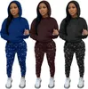 Survêtements joggings rouges Ensemble deux pièces Vêtements pour femmes CONTRAST Lettre Imprimer Veste à manches longues Pantalon Costume mode Sportswear Streetwear