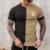 Men's T-Shirts Men T-Shirt Summer Oversized T-Shirt Fashion Solid Color Striped Spades Print Shirt Card Pattern Casual Street Short Male Tops T230103