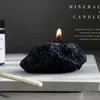 Mini candela profumata meteorite con geometria nera e luna, profumata, divertente regalo sfacciato per il compleanno nordico per la decorazione della casa
