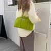 Avondtassen pu groen vrouwen dagelijkse zakelijke onderarm tas 2023 trend luxe ontwerper casual prachtige zachte textuur ins wilde forens schouder