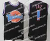 College Basketball Wears Space Jam Films Jersey Tune Squad Michael Taz Tweety Bugs Bunny Daffy Duck Lola Bunny Bill Murray Movie Basketball Curry James Black White