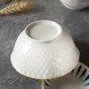 Servis uppsättningar japanska handmålade underglaster keramiska hushåll risskål 5 tums åttkantig liten kreativ ätbord
