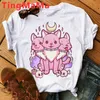 Męskie koszulki pastelowe gotyckie t-shirt mężczyzn kobiety kawaii kreskówka gotycka ubrania harajuku y2k koszulka unisex graficzne koszulki żeńskie Hip Hop T-shirt Mężczyzna T230103